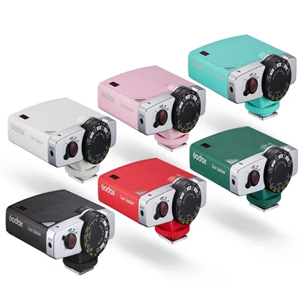 Godox Lux Junior Retro Camera Flash b,w,r,y,p,g,mint green